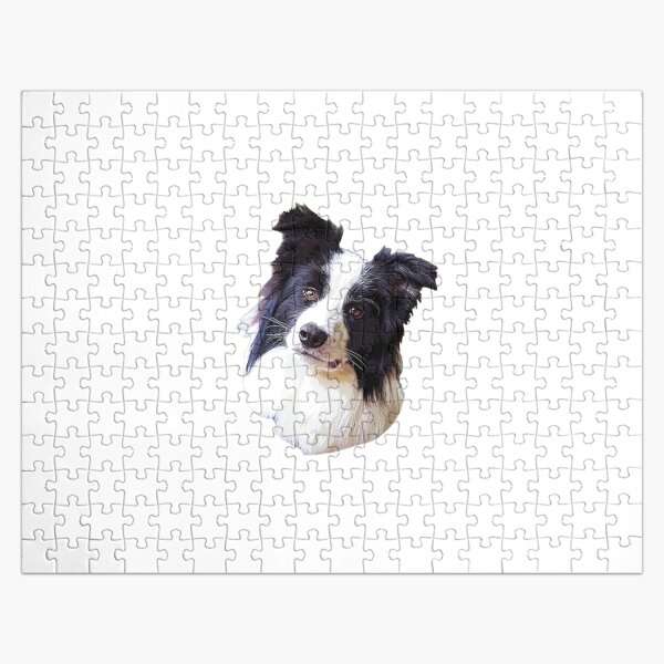 Border Collie With Toys Jigsaw Puzzle