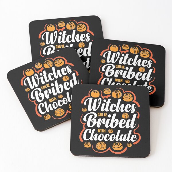 Item preview, Witches Can Be Bribed With Chocolate Funny Classic Halloween designed and sold by GravitiTees.