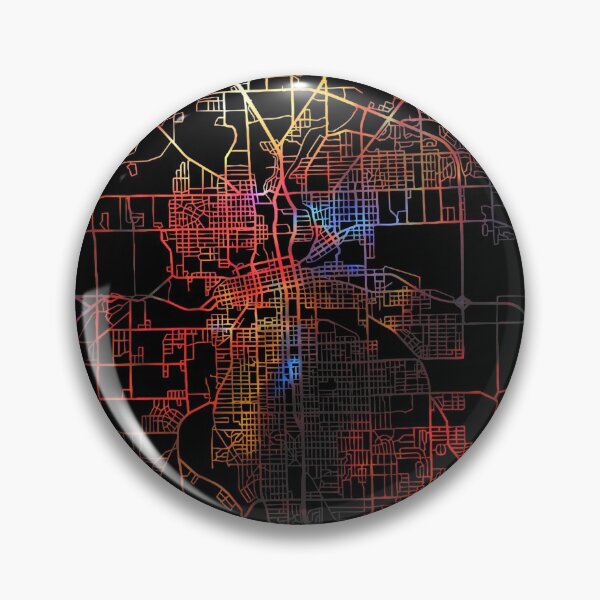 Item preview, Ft Wayne City Street Map Dark Mode designed and sold by map-lover.