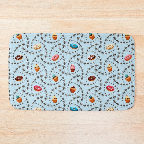 Item preview, Cupcakes, donuts and house flies - Powder Blue designed and sold by DaveSavageArt.