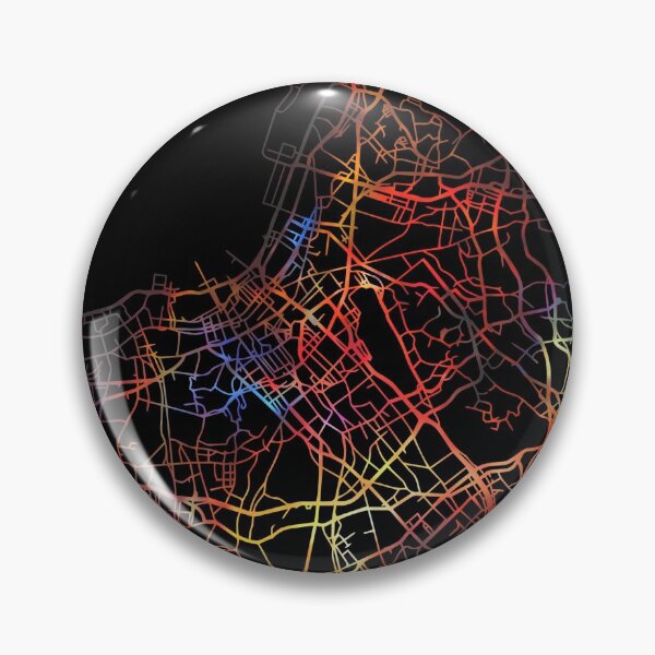 Item preview, Fukuoka City Street Map Dark Mode designed and sold by map-lover.
