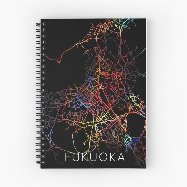Item preview, Fukuoka City Street Map Dark Mode designed and sold by map-lover.