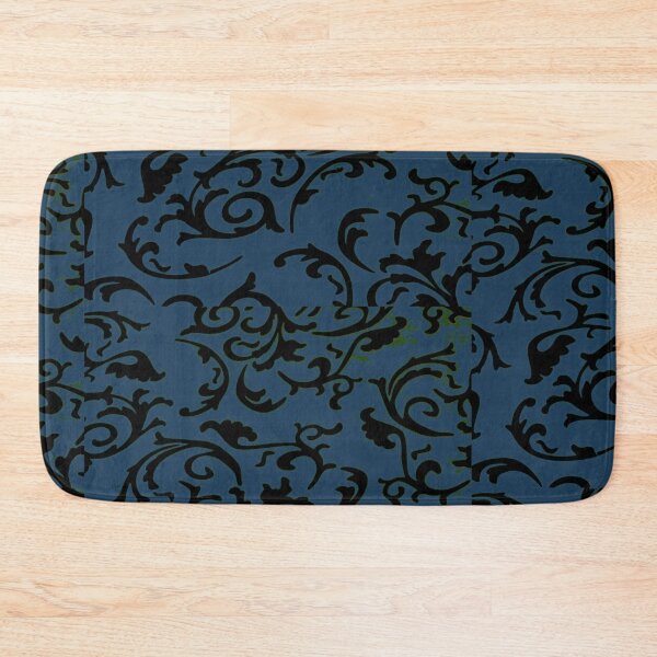 Item preview, ARABIATA 14 bis patterns midnight blue black Morocco Essaouira flowers gothic leaves design arabesques scrolls decor designed and sold by dragonemma.