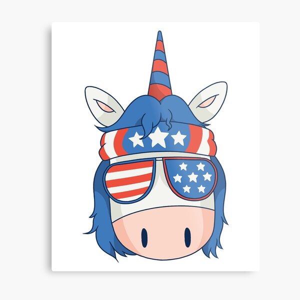 American unicorn Metal Print