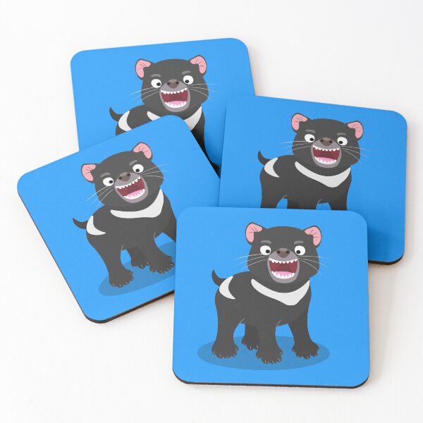 Item preview, Cute hungry Tasmanian devil cartoon illustration designed and sold by FrogFactory.