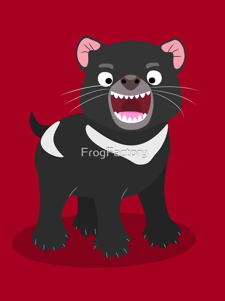Cute hungry Tasmanian devil cartoon illustration Cute hungry Tasmanian devil cartoon illustration