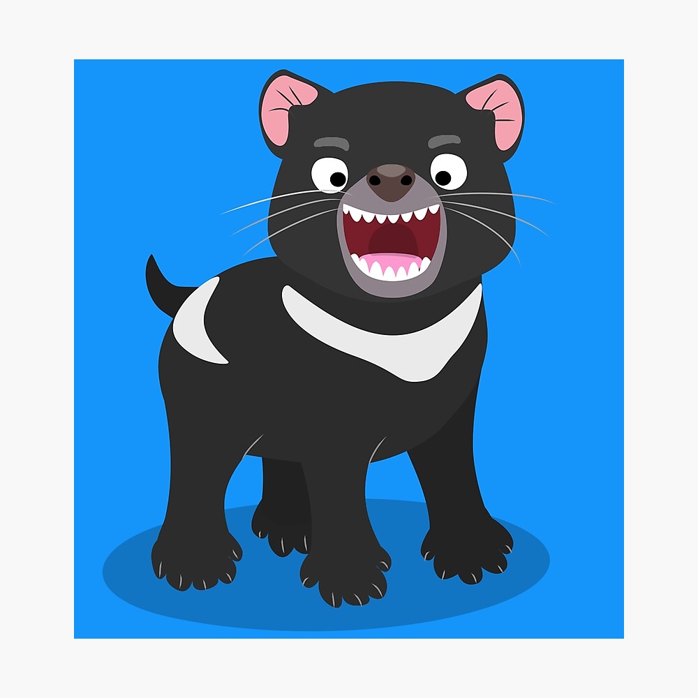 Cute hungry Tasmanian devil cartoon illustration Cute hungry Tasmanian devil cartoon illustration
