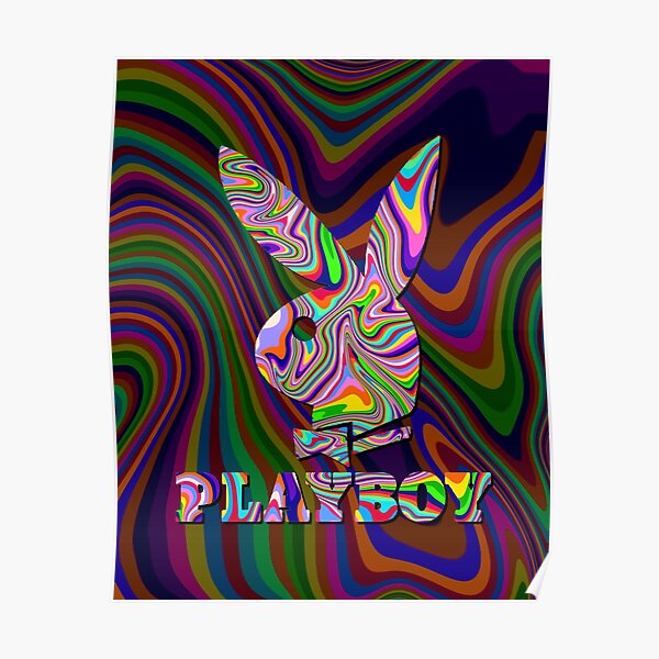 Psychedelic Playboy Bunny Poster Poster