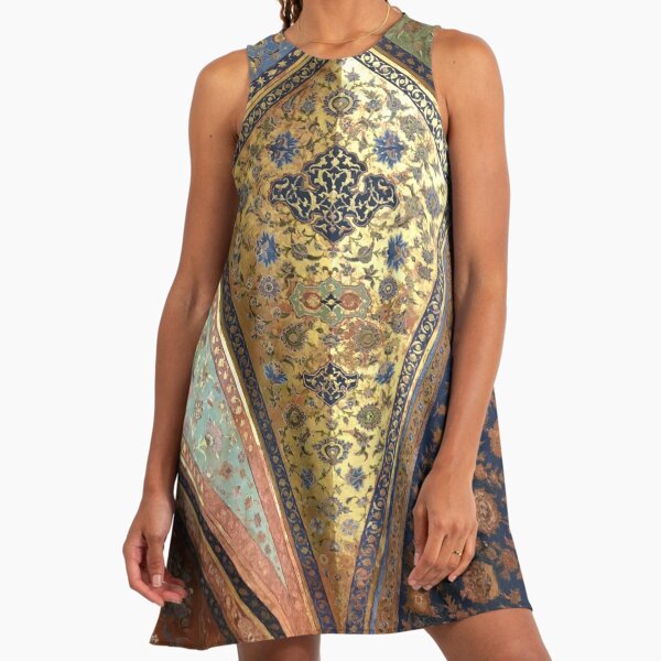 persia dress gold Paros Maxi Dress ~ Pleated Gold