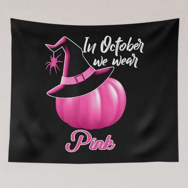 Item preview, October Wear Pink Halloween Witch Pumpkin Breast Cancer designed and sold by trendingshop97.