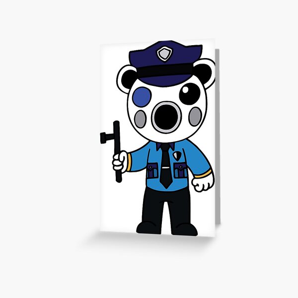 Piggy Roblox Bunny Greeting Cards Redbubble - piggy roblox doggy police