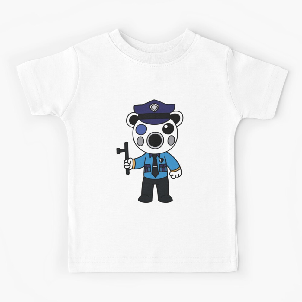 Poley Secret Police Officer Pig Skin Kids T Shirt By Stinkpad Redbubble - cop t shirt roblox