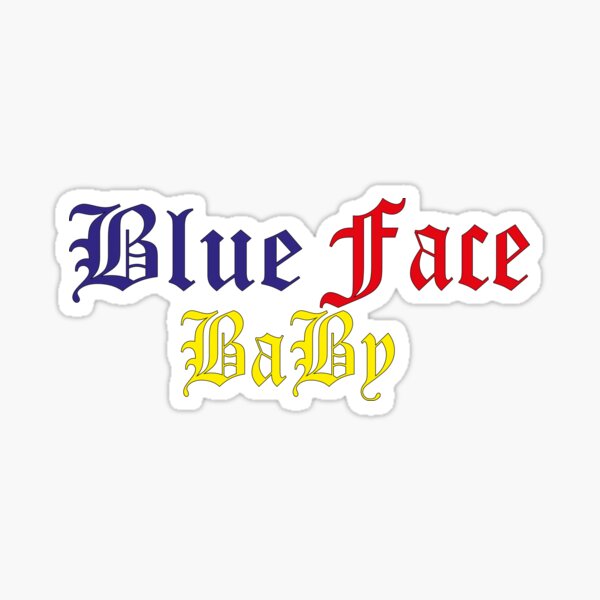Blueface Baby Stickers Redbubble - blue face baby bleed it roblox id music