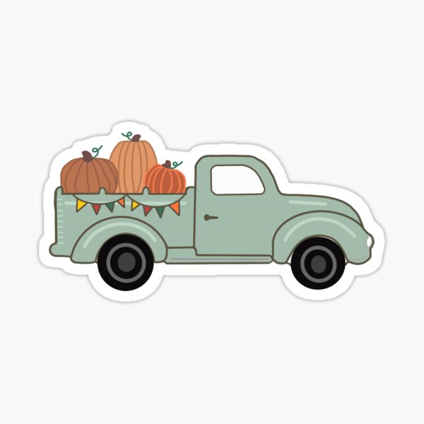 Pumpkin Truck Sticker