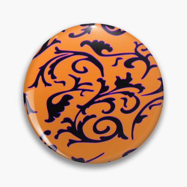 Item preview, ARABIATA 13 black orange patterns Morocco Essaouira flowers leaves design arabesques scrolls decor designed and sold by dragonemma.