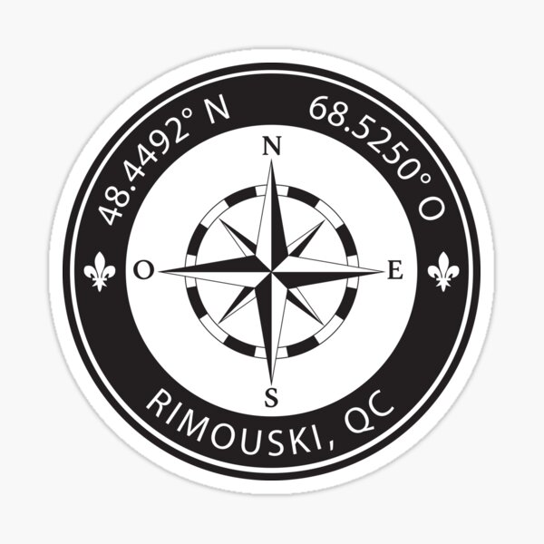 Item preview, Rimouski, Quebec Geographical Coordinates designed and sold by TeeOhGraphics.
