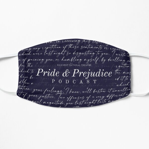 Darcy's Letter Face Mask Pride and Prejudice Navy Mask