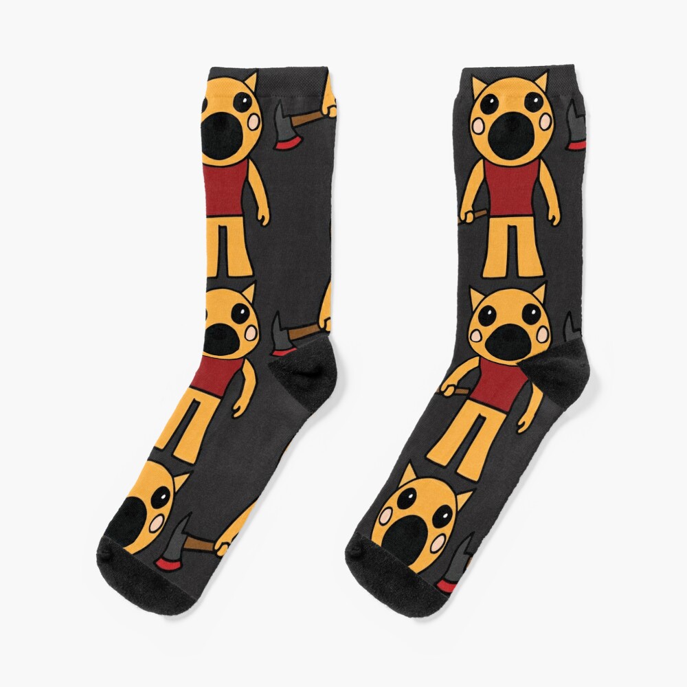 Doggy Piggy Skin Socks By Stinkpad Redbubble - roblox striped socks