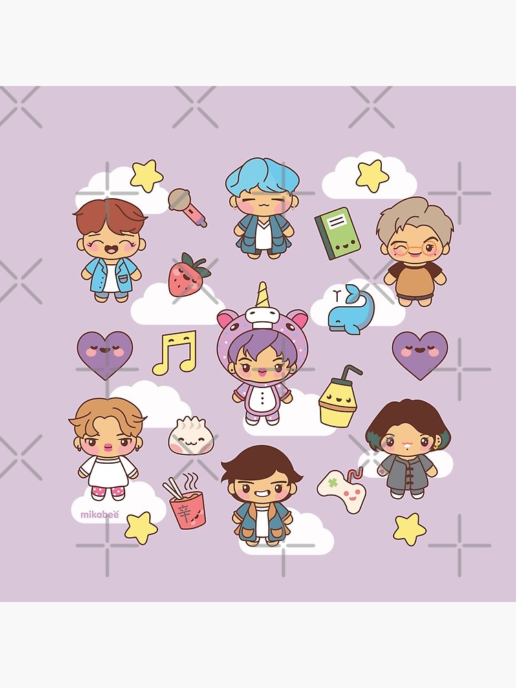 BTS Pajama Party (Purple, Pillows) by MikaBees