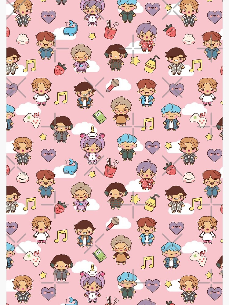 BTS Pajama Party (Pink, Journals & Notebooks) by MikaBees