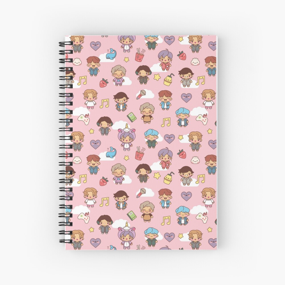 BTS Pajama Party (Pink, Journals & Notebooks) Spiral Notebook