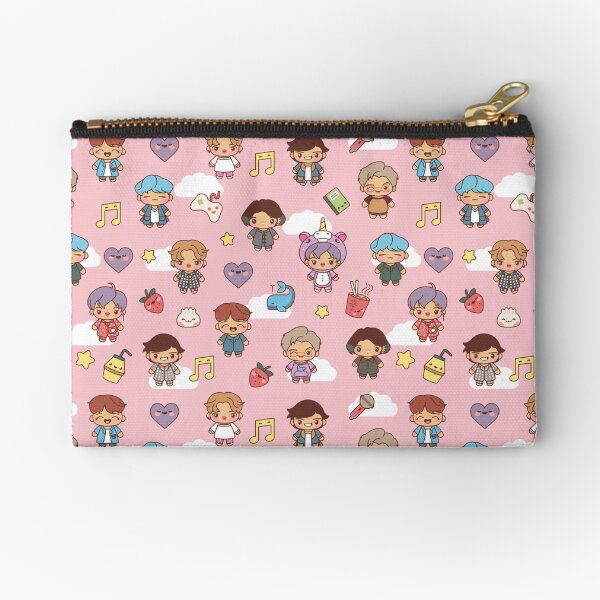BTS Pajama Party (Pink, Pouches & Sleeves) Zipper Pouch
