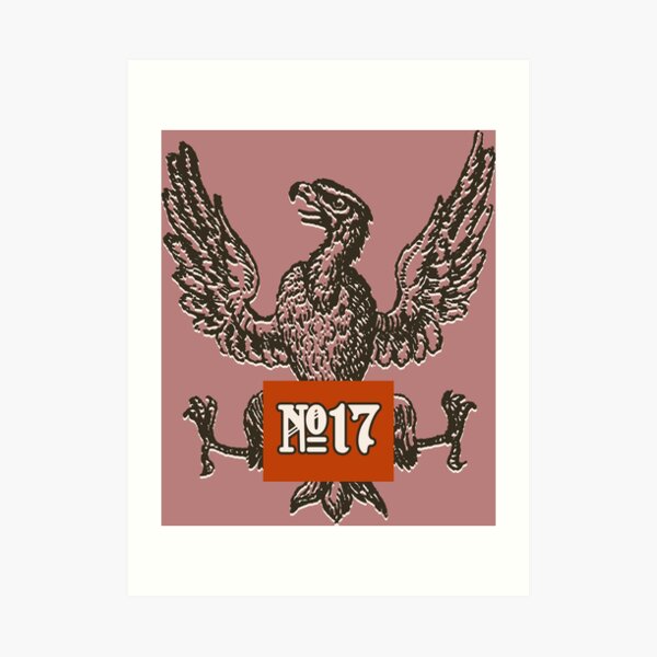 number-17-the-spread-eagle-art-print-by-indiecameo-redbubble