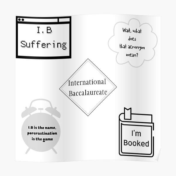 "I.B Sticker Set (international baccalaureate)" Poster by soursquash