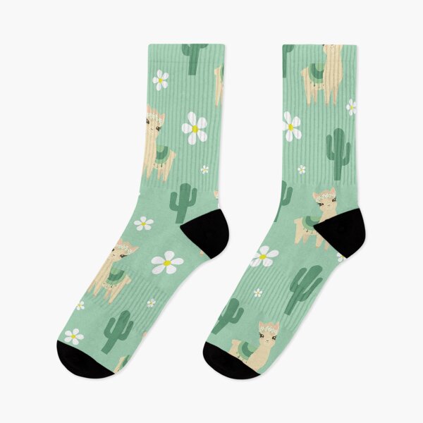 Item preview, Alpaca Daisy Cactus Pattern - Green designed and sold by drxgonfly.