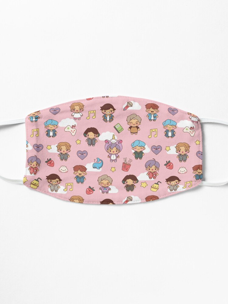 Alternate view of BTS Pajama Party (Pink, Masks) Mask