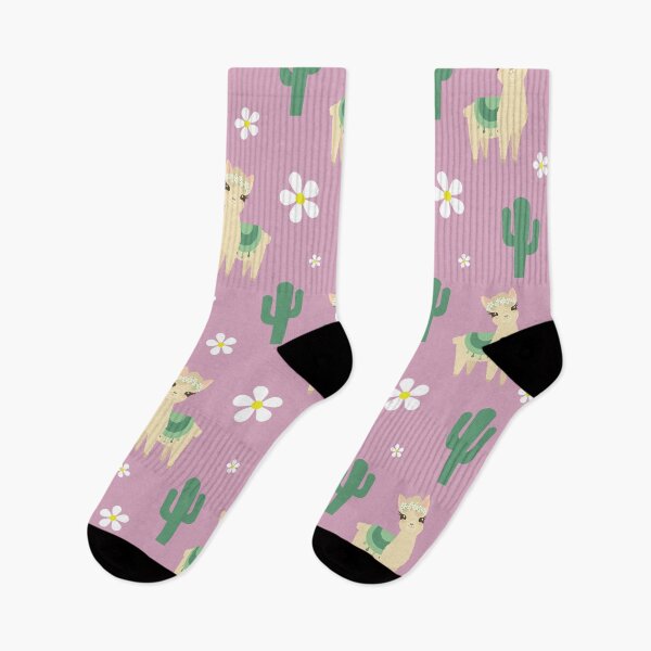 Item preview, Alpaca Daisy Cactus Pattern - Pink designed and sold by drxgonfly.