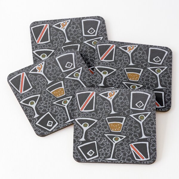 Item preview, Retro Tikik Cocktail Pattern designed and sold by Amelia Dean.