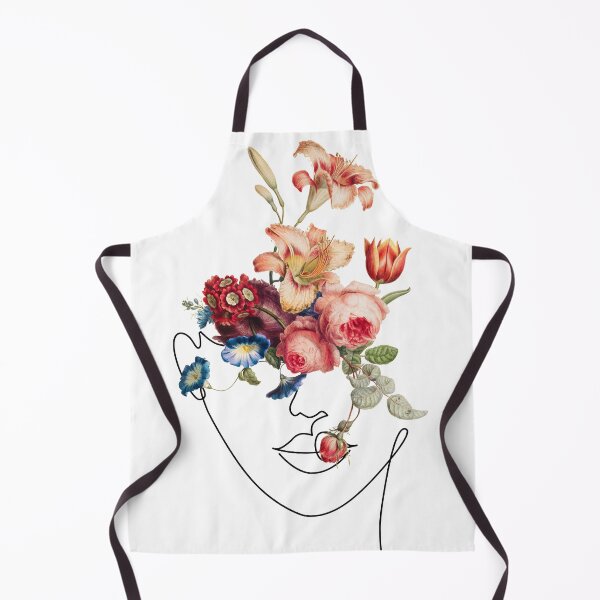 Item preview, Beautiful Floral Face Line Art designed and sold by KA DESIGNS.