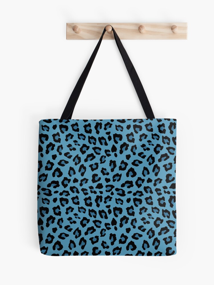 ☆Kashiko Leopard Print Shoulder Bag Blue Gray☆最低価格 Blue Leopard Print