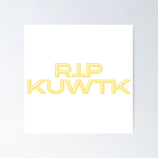 Artikelvorschau, RIP KUWTK Gelbes Textdesign entworfen und verkauft von Gramsta.