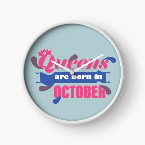 Item preview, Queens Are Born in October Birthday Quote designed and sold by artColourized.