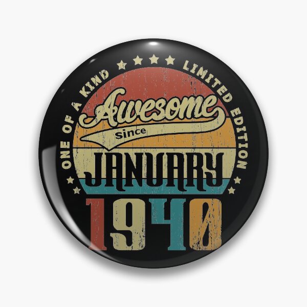 Item preview, Vintage January 1940 One Of A Kind Awesome Since January 1940 81st Birthday Gift 81 Years Old designed and sold by Takatv.
