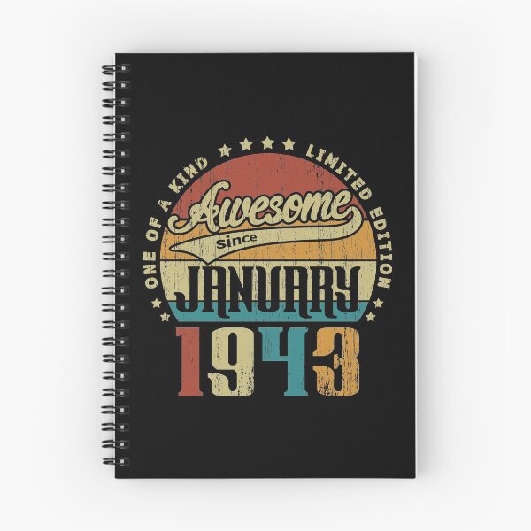 Item preview, Vintage January 1943 One Of A Kind Awesome Since January 1943 78th Birthday Gift 78 Years Old designed and sold by Takatv.