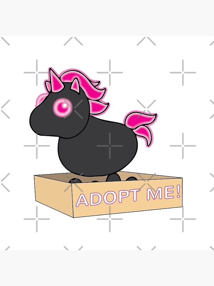 Mega Neon Black And Hot Pink Evil Unicorn Legendary Art Board Print By Stinkpad Redbubble - adopt me roblox pets mega neon