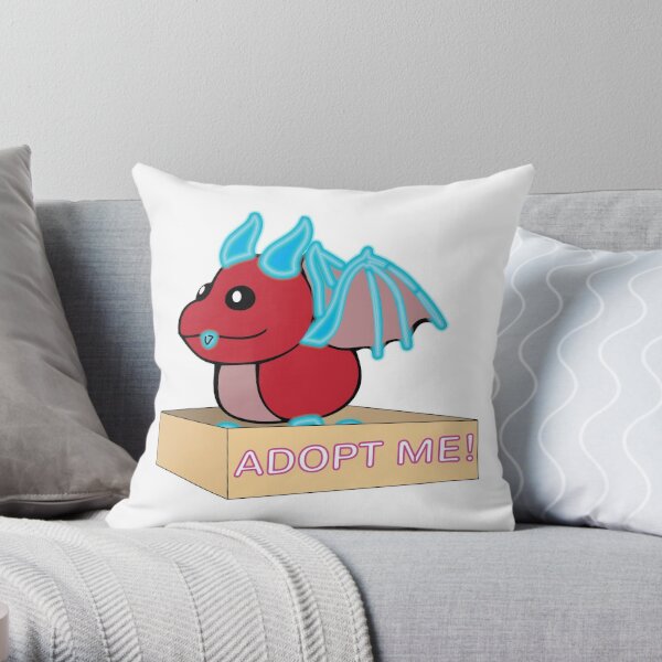 Mega Neon Red And Blue Dragon Legendary Throw Pillow By Stinkpad Redbubble - roblox adopt me dragon bedroom