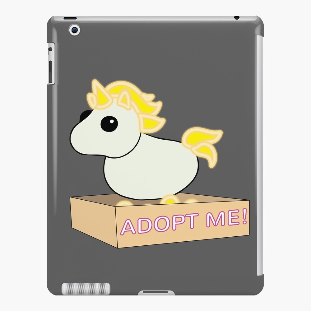 Mega Neon White And Yellow Unicorn Legendary Ipad Case Skin By Stinkpad Redbubble - new rainbow pets in adopt me giant pets and mini pets roblox