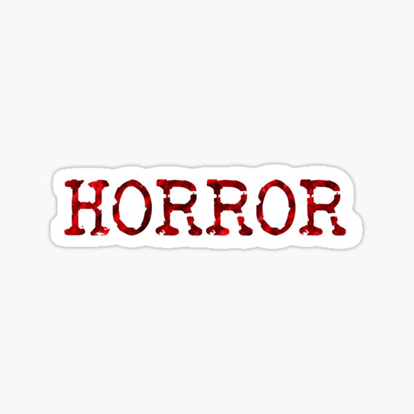 Horror” Bloody Red Typewriter Font Word Art Design