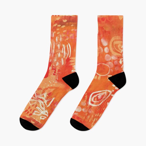 Item preview, Orange Abstract with marks designed and sold by Deb Webb.