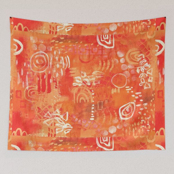 Item preview, Orange Abstract with marks designed and sold by Deb Webb.