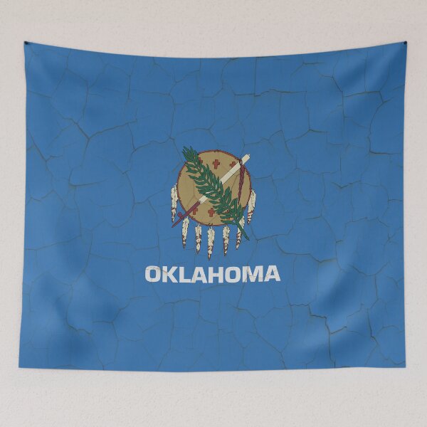 Item preview, Oklahoma Flag Grunge Wall designed and sold by TRowanDesign.