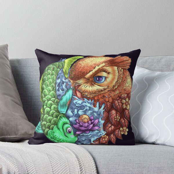 Item preview, flower Owl and fish shirt, River designed and sold by DiamondStore1.