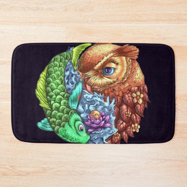 Item preview, flower Owl and fish shirt, River designed and sold by DiamondStore1.
