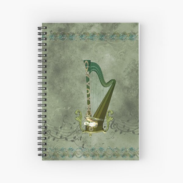 Item preview, Celtic harp with celtic knot and flowers with bird designed and sold by nicky2342.