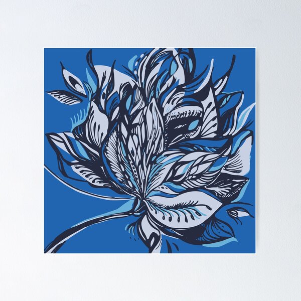 Poster: Blauer Lotus