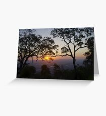 sunset over rocky Greeting Card